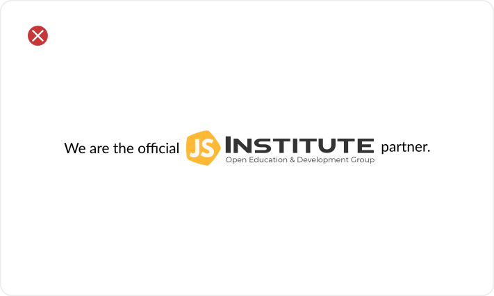 The JS Institute Logo in a sentence